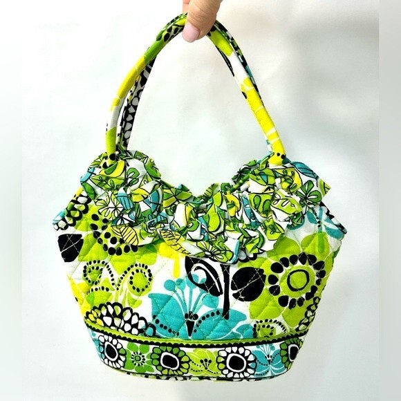 Vera Bradley Mini Tote in “Limes Up” Retired Pattern - Picture 1 of 12